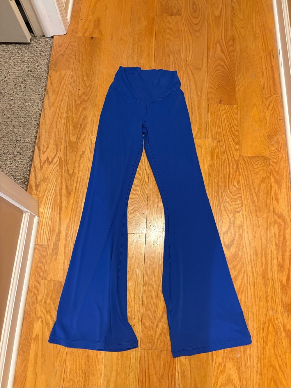 Aerie Flare Criss Cross Leggings Blue Size Medium